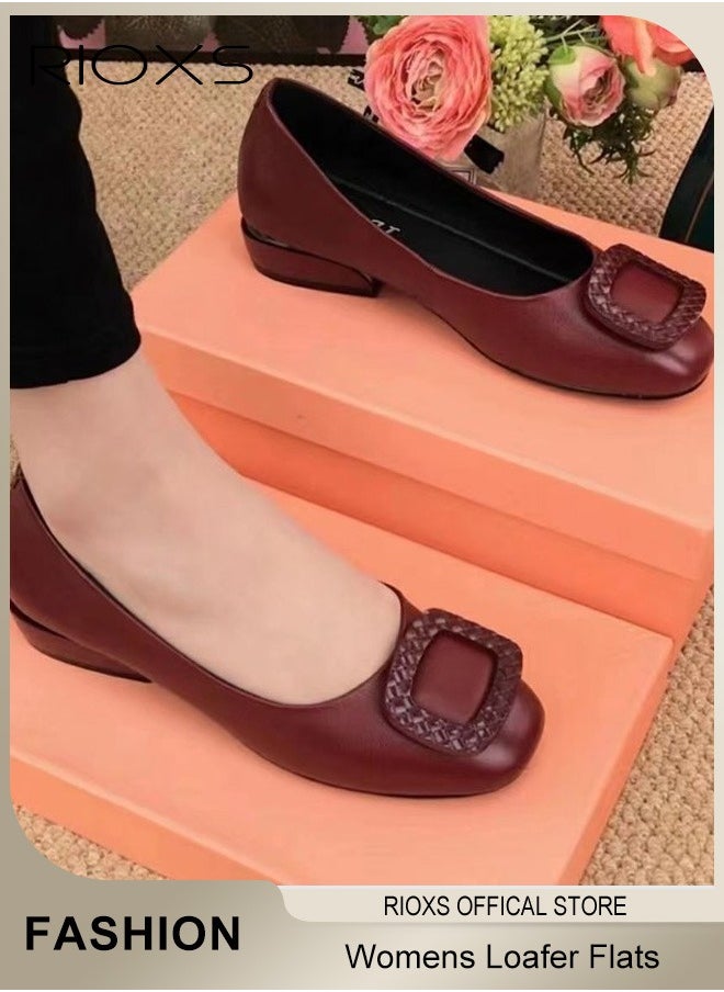 Womens Loafers, Patent Leather Flats Shoes With Shoes Supportive, Comfort Square Toe Ballets Flats, Slip-Ons Uniform Formal Shoes, Dress Shoes With Low Block Heel, Casual Loafer Shoes For Wedding Driving Dating Work Business, Classical Walking Flats - pzsku/Z7D362C35DECB93B73247Z/45/_/1734055404/54b61bf0-1598-4081-b73b-9a7d3cc7df1b