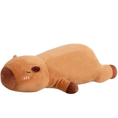FFxiong 24 Inch Capybara Stuffed Animal Large Soft Plush Toy Pillow Cute Plushies Kapibala Big Doll Gift for Kids Boys Girls Birthday Valentines Christmas - Image 1