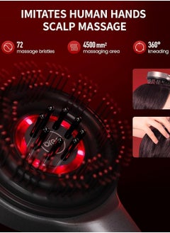 Breo Breo Scalp3 Hair Scalp Trilogy Head Massaging Brush - Essential Oil Treatment (Red)  - Image 3