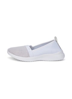 Adelina Shine Womens White Slip-On Shoes