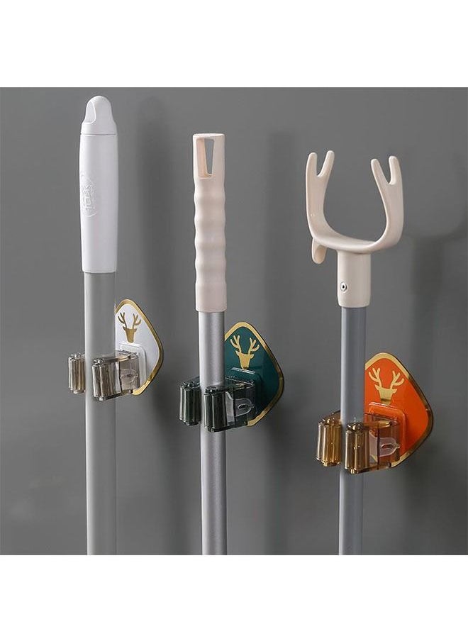 ZCM-HAPPY 8Pcs Wall Mounted Mop and Broom Organizer  - Image 2