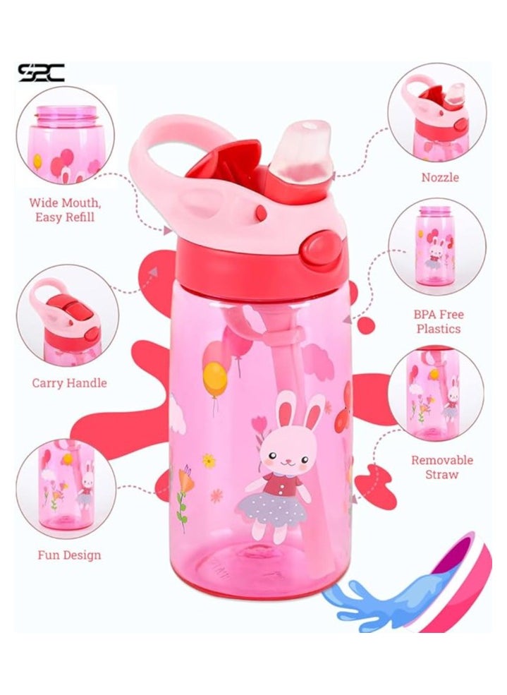 S2C S2C Water Bottle for Kids With Straw & Handle - 16 oz BPA Free Kids Water Bottles, Spill Proof Cups for kids, Easy-Clean, Water Bottle With Straw,Kids Water Bottle For School,toddler water bottle  - Image 2