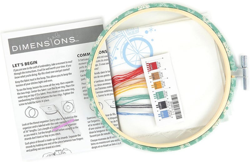 Dimensions Holiday Bicycle Embroidery Kit, 6" D, Multicolor 5 - Image 3