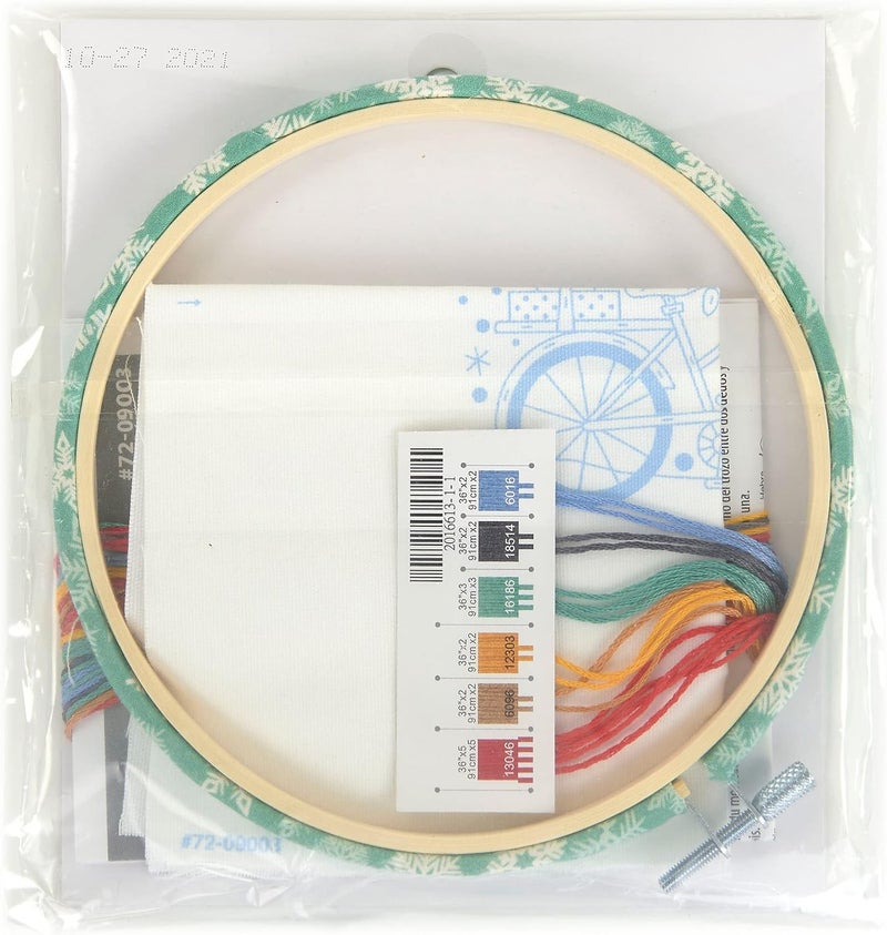Dimensions Holiday Bicycle Embroidery Kit, 6" D, Multicolor 5 - Image 2
