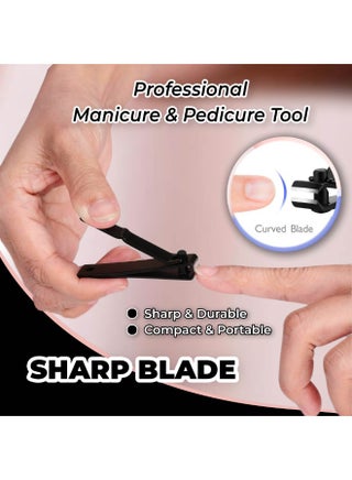 Heavy Duty Nail Cutter and Nail Clippers Set - 2 Pc Sharp Stainless Steel Professional Toenail Clipper Kit for Men and Women - view 4