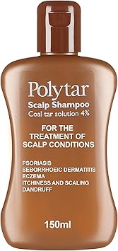 Polytar Scalp Shampoo For Scalp Conditions Reduces Itching Inflammation and Scales Shampoo Treats Psoriasis Seborrhoeic Dermatitis Eczema and Dandruff Contains Coal Tar Solution 1 x 150ml - Image 1
