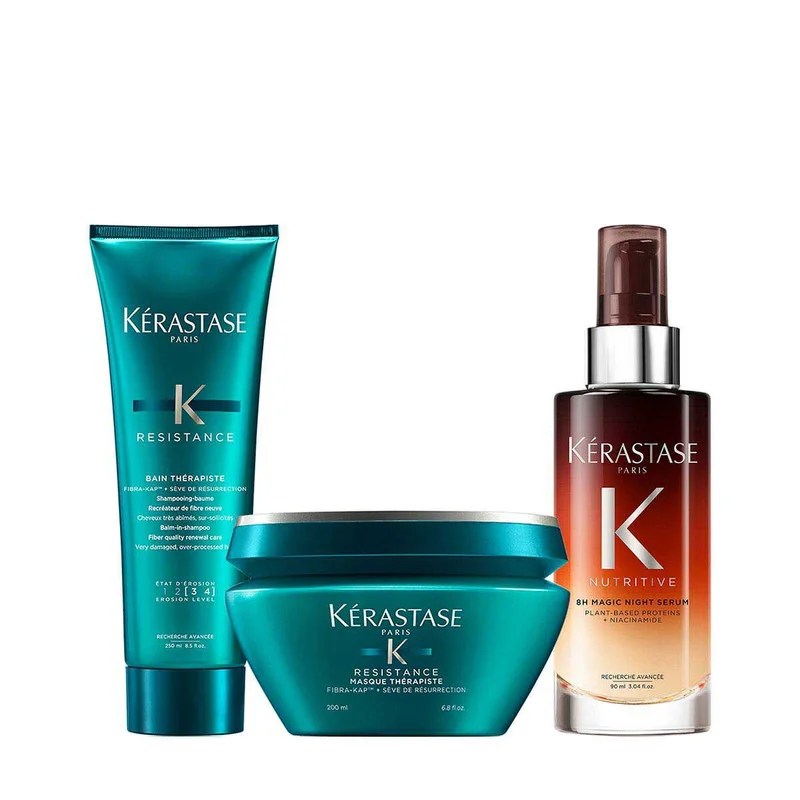 Resistance Therapiste set for overprocessed hair, Night Routine