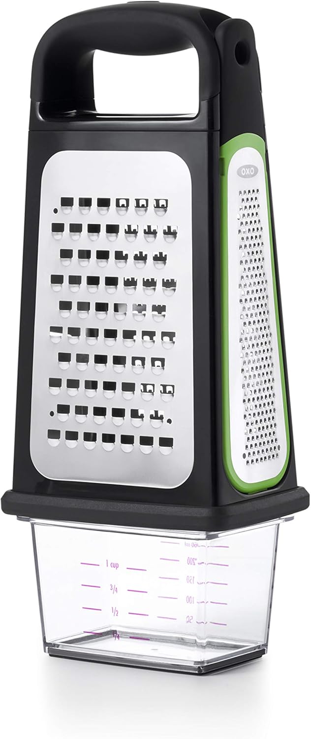 OXO OXO Good Grips Etched Box Grater with Removable Zester 45L x 34W x 12H Steel  - Image 1