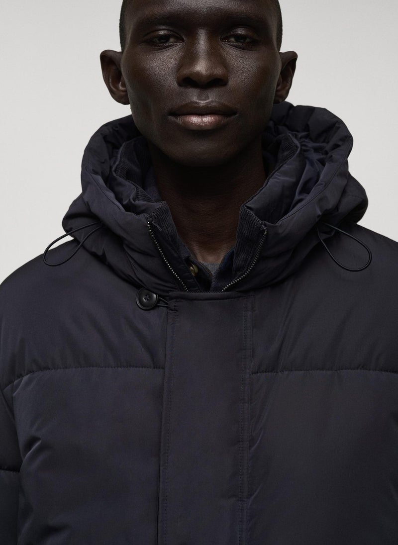 Mango Man Water-Repellent Hooded Quilted Jacket  - Image 3