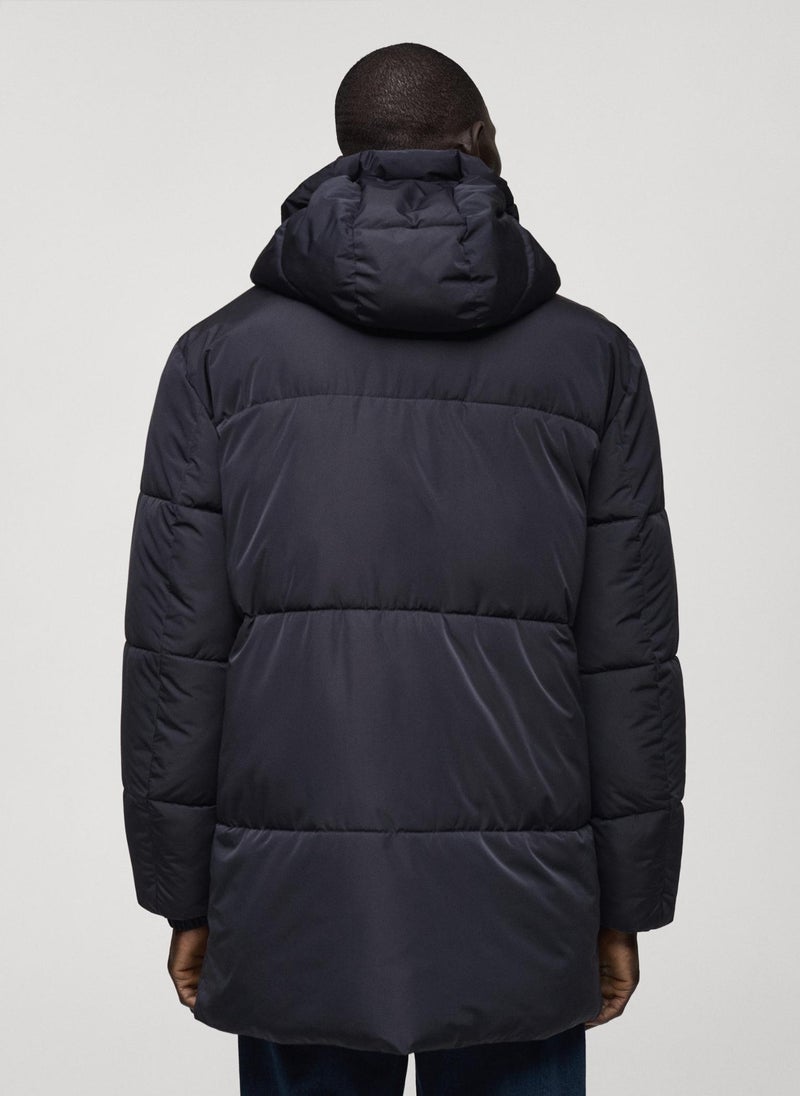 Mango Man Water-Repellent Hooded Quilted Jacket  - Image 2