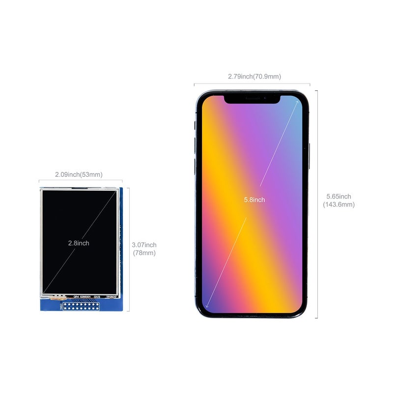 ELEGOO UNO R3 2.8 Inches TFT Touch Screen with SD Card Socket with Technical Data for Arduino UNO R3 R4 - Image 3
