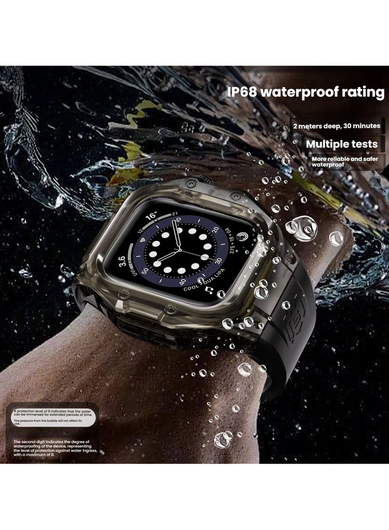 عام غطاء ساعة مقاوم للماء لساعة Apple Watch S10 بحجم 46 مم، غطاء واقي محكم الغلق كامل الجسم مضاد للصدمات ومقاوم للغبار، مناسب للسباحة والأنشطة الرياضية الخارجية. - Image 4