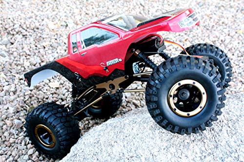 Redcat Racing ريدكات ريسينغ إيفرست 10 110 مقياس كهربائي RC روك كراولر 4WD مدفوع عمودياً شاحنة RC مع إلكترونيات مقاومة للماء هيكل من الألمنيوم إطارات بيودلوك 24GHz RTR مع شاحن بطارية أحمر وأسود - Image 5