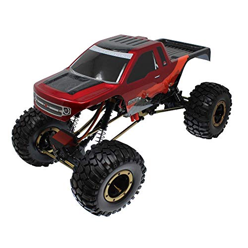 Redcat Racing ريدكات ريسينغ إيفرست 10 110 مقياس كهربائي RC روك كراولر 4WD مدفوع عمودياً شاحنة RC مع إلكترونيات مقاومة للماء هيكل من الألمنيوم إطارات بيودلوك 24GHz RTR مع شاحن بطارية أحمر وأسود - Image 1