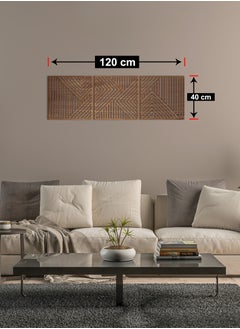 Home Gallery Geometric Wood Wall Art - Set Of 3 Modern Panel Each 40X40  - Image 2