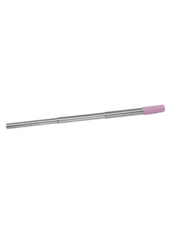 Thoraya Collapsible Stainless Steel Drinking Straw Reusable Metal Straw with Cleaning Brush for Travel Work Purple  - Image 3
