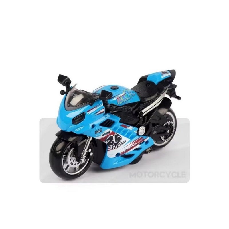 Alokik Enterprise Motorcycle Toy Pull Back Motorcycle Toys, Tiny Gift With Music Lighting, Latte Motorcycles Toy For Boys Best Birthday Gift?Pack Of 1?, Assorted - Image 2