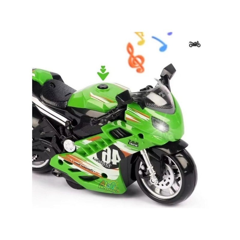 Alokik Enterprise Motorcycle Toy Pull Back Motorcycle Toys, Tiny Gift With Music Lighting, Latte Motorcycles Toy For Boys Best Birthday Gift?Pack Of 1?, Assorted - Image 5