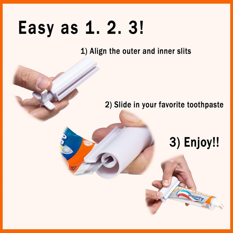 SP HOME GOODS Toothpaste Squeezer (1-Pack) Tube Roller Winder Economical, Saves Toothpaste, Creams, Paint & More – Puts an end to Waste - Simple and Practical for Every Home - Image 4
