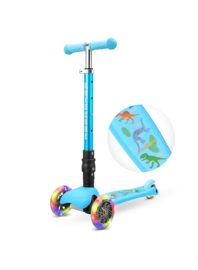 BoldCube 3 Wheel Scooter Folding Teeny Dinosaur (Blue) - Image 1