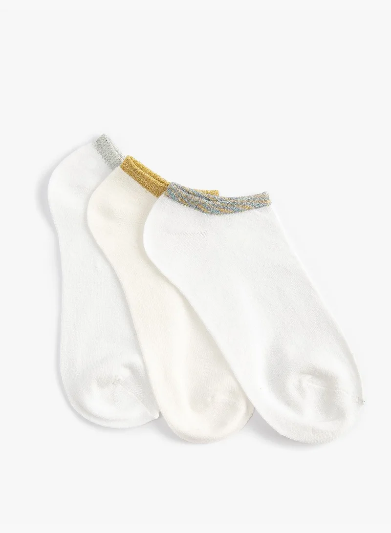 كوتون 3-Pack Basic Bootie Socks Set