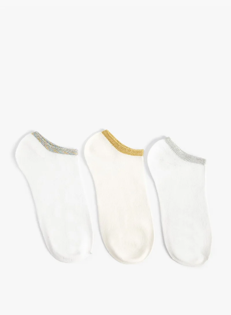 كوتون 3-Pack Basic Bootie Socks Set