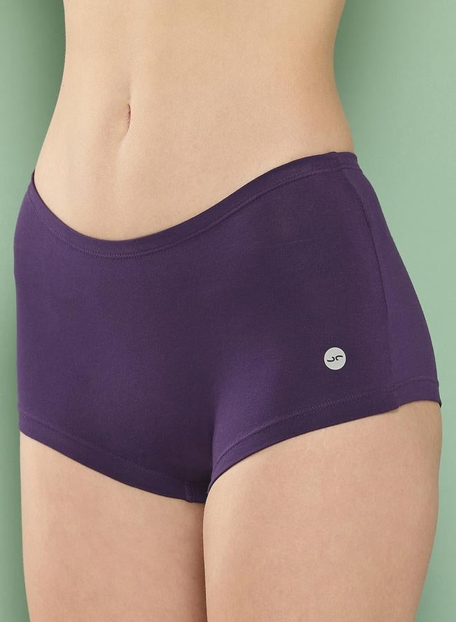 Leading Lady Pack of 2  - Solid Cotton Boyshorts - Image 3