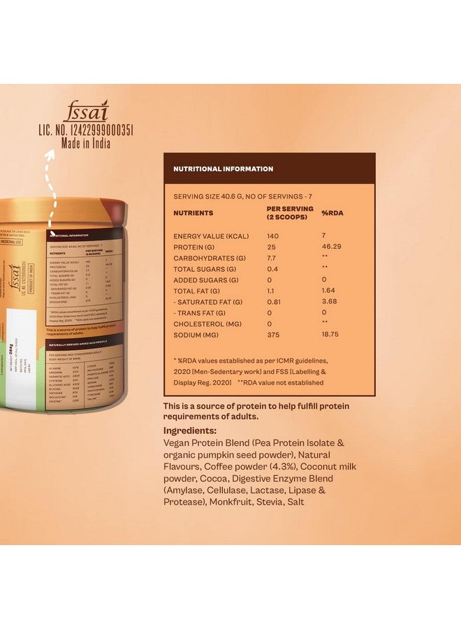 Origin Nutrition 100% Natural Plant Protein Powder,Easy to Digest Filter Coffee Flavour with 25g Plant Based Protein,Gluten Free,Dairy Free,No Added Sugar,Soy Free,Non -GMO, Jain,7 Servings,284g - Image 5