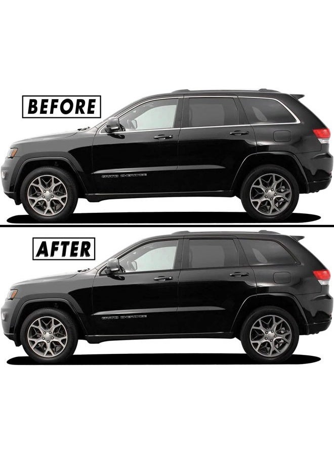 SlickMod Chrome Delete Blackout Vinyl Overlay for 2011-2021 Jeep Grand Cherokee Window Trim (Gloss Black) - Image 1