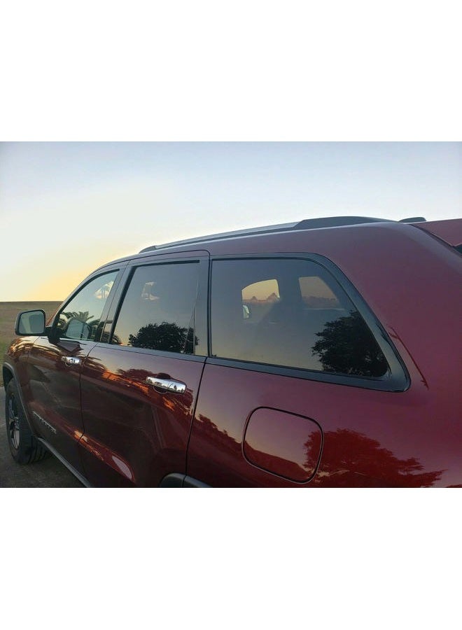 SlickMod Chrome Delete Blackout Vinyl Overlay for 2011-2021 Jeep Grand Cherokee Window Trim (Gloss Black) - Image 4