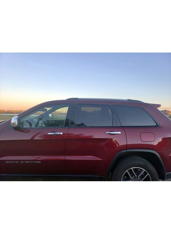 SlickMod Chrome Delete Blackout Vinyl Overlay for 2011-2021 Jeep Grand Cherokee Window Trim (Gloss Black) - Image 5