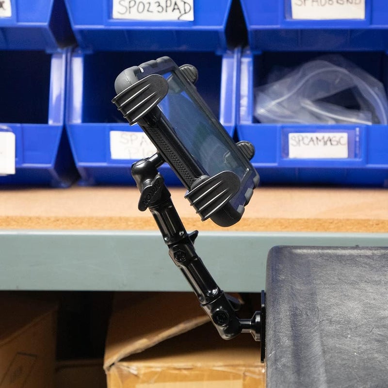 Arkon Heavy-Duty Tablet Holder - Adjustable Arm with Drill Base Mount for Cars, Dashboards, Walls, Desks, Trucks, Vehicles, Tabletops - Professional Flexible Stand for Apple iPad & Android Tablets - Image 3