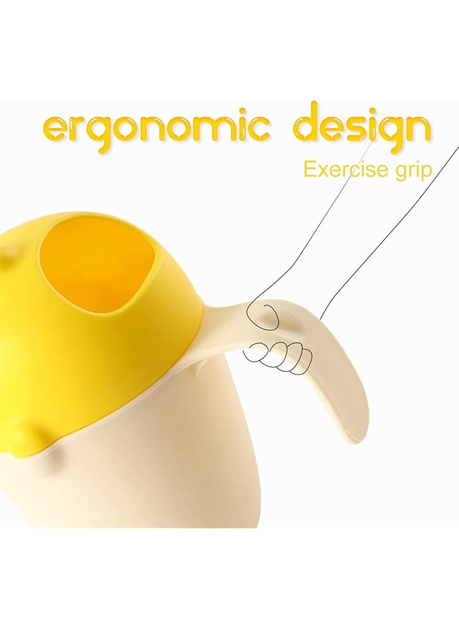 ELECDON Baby Bath Cup Kid Bath Rinse Cup Cartoon Duck Shampoo Rinse Cup Newborn Bath Shower Washing Head Water Scoop Bathroom Accessories For Baby Tub (Yellow) - Image 5