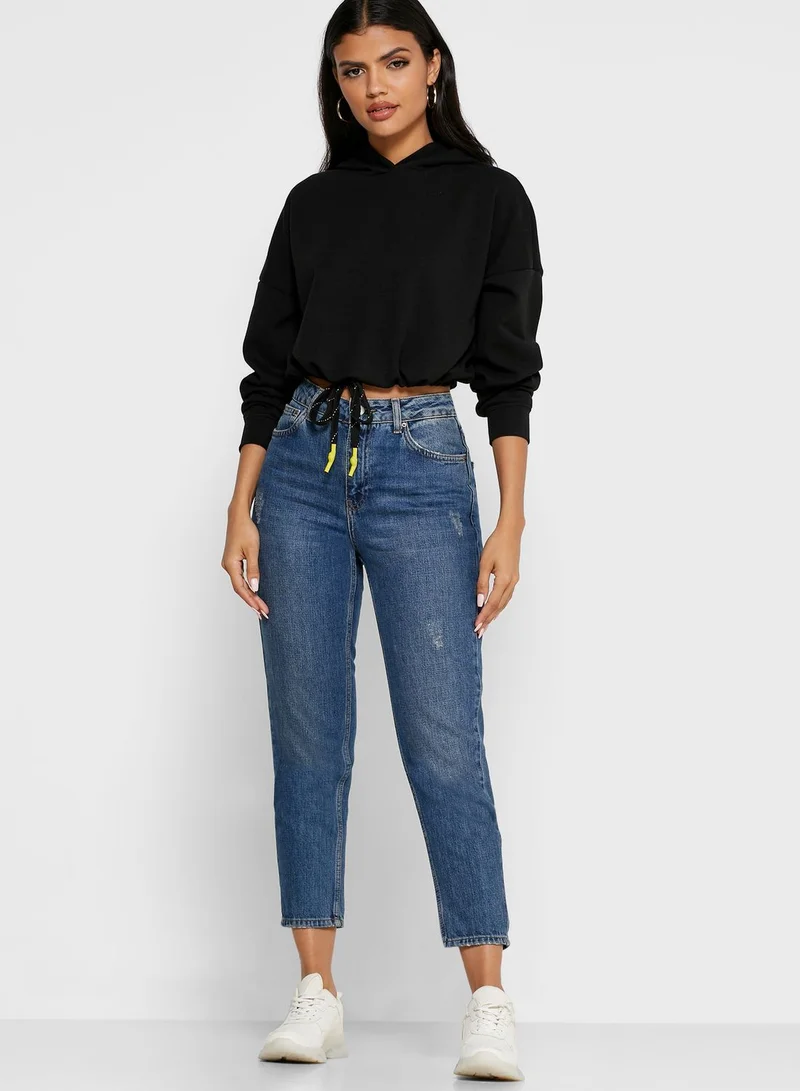 ONLY Drawstring Hem Hoodie