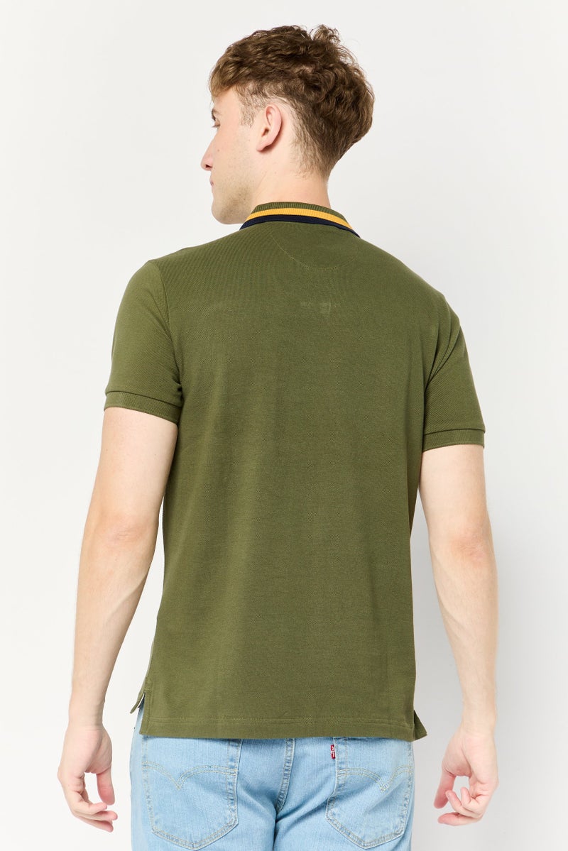 La Martina Men Regular Fit Embroidered Short Sleeves Polo Shirt, Olive  - Image 4