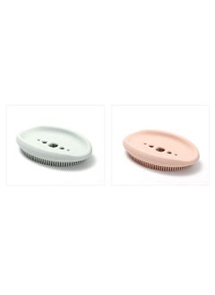 NILKANTH NIL KANTH 2 Pack Bathroom Soap Dishes Silicone Bar Soap Holder for Shower with Drain Easy to Clean Durable Extends Soap Life Soap Saver for Bathroom Counter Shower Pink Blue  - Image 1