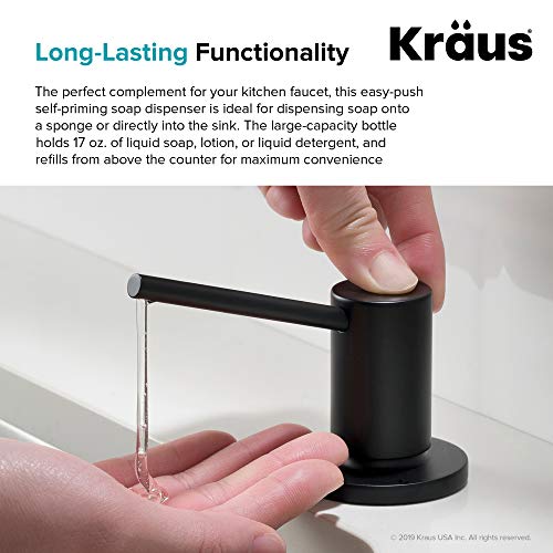KRAUS Kitchen Soap and Lotion Dispenser in Matte Black, KSD-43MB - Image 5