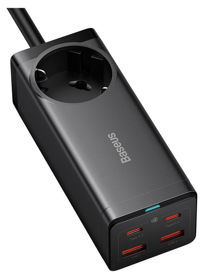 بيسوس قاعدة توزيع الطاقة Baseus GaN3 Pro للمكتب AC+2U+2C 65W EU باللون الأسود - Image 1