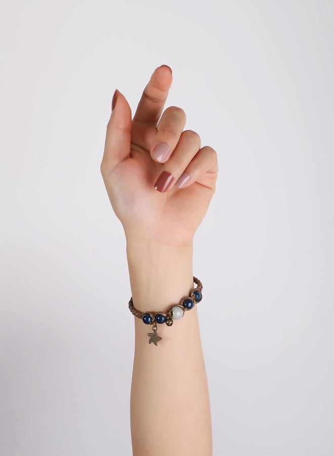 MINACHI Vintage Ceramic Beads Starfish Charm Bracelet, Jewelry Set for Women, Pack of 2 - Image 3