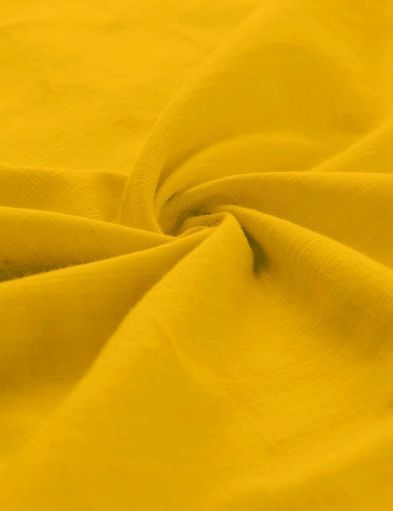 Univibe Men Cotton Full Sleeve Casual, Slim Fit Shirt Style Short Kurta With Pocket (Yellow, 44), 2XL - Image 4