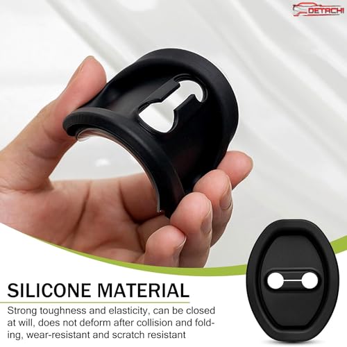 DETACHI Lock Protector 4 PCS Silicone Latch Cover, Shock Absorption Pads, Anti-Rust Universal Guard for Most Cars Car Door Lock Cover, Door Trim, Bumper & Sill Protector - Image 5