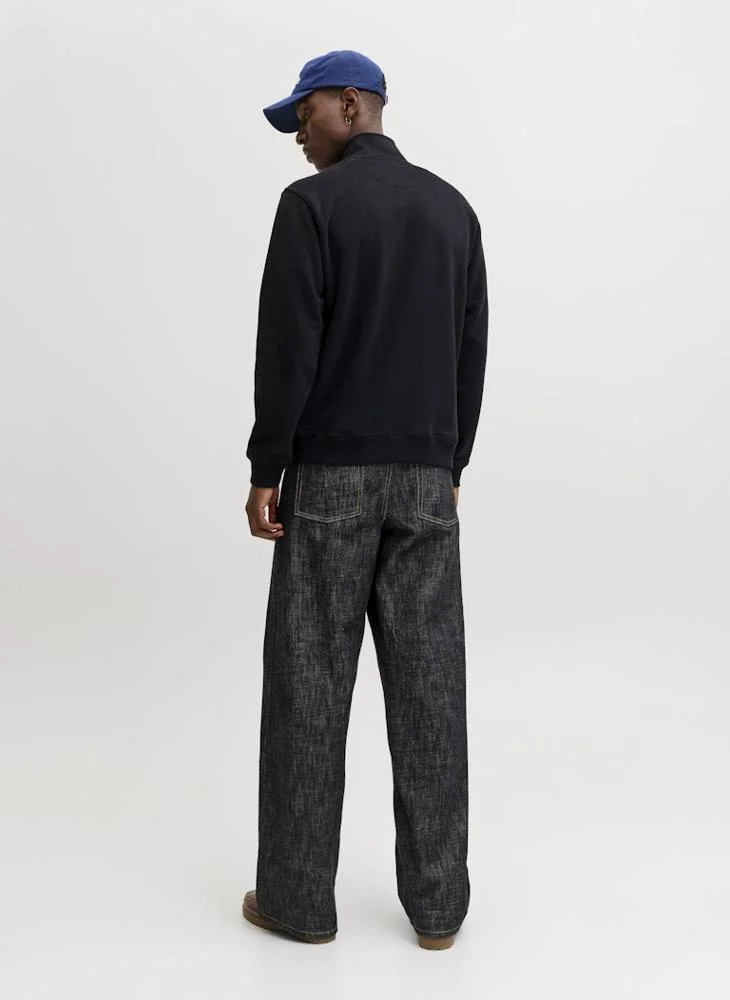 JACK & JONES Logo Regular Fit Crew Neck Hoodie