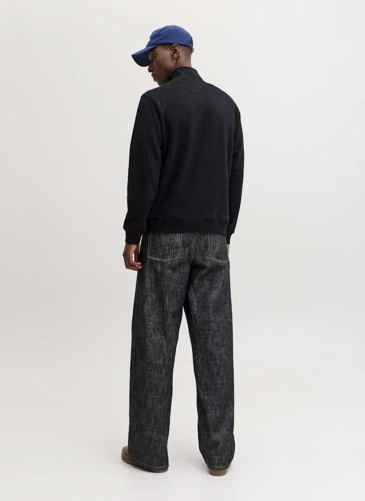JACK & JONES Logo Regular Fit Crew Neck Hoodie