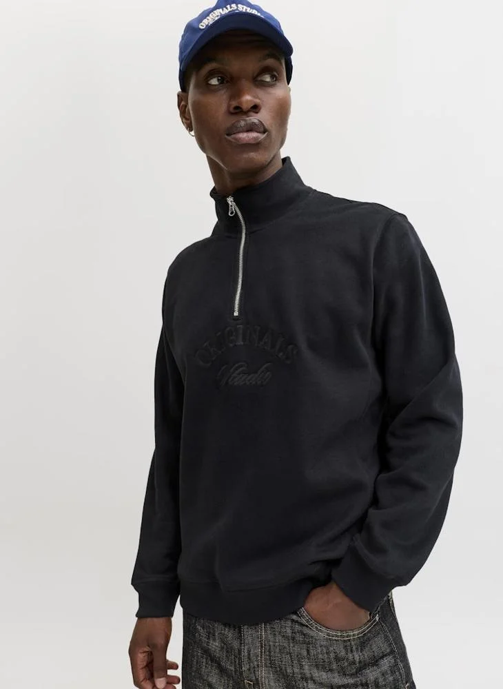JACK & JONES Logo Regular Fit Crew Neck Hoodie