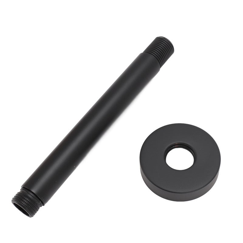 Black Matte Shower Arm 5.9In Stainless Steel Recessed Wall Mount - Space Saving Design Shower Head Extension Arm for Modern Bathroom - Image 1