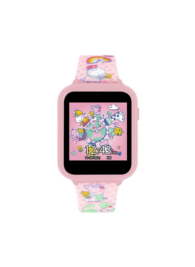 Disney Peppa P Girls Smart Watch Pink Silicone Strap, PPG4086 - 41 Millimeter - Image 1