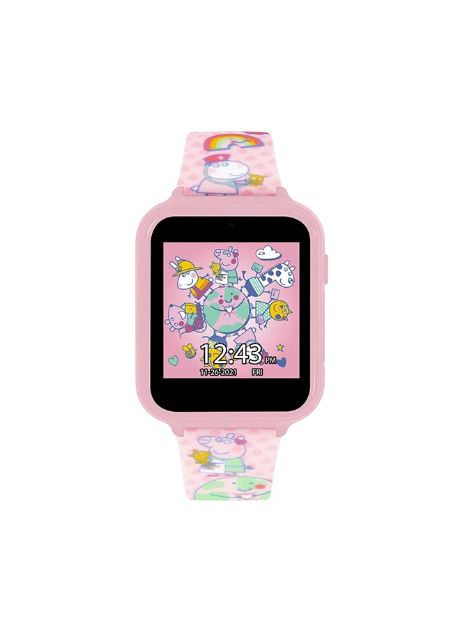 Disney Peppa P Girls Smart Watch Pink Silicone Strap, PPG4086 - 41 Millimeter