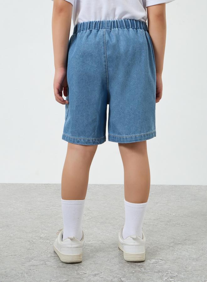 Styli Boys Cargo Pocket Denim Shorts - Image 3