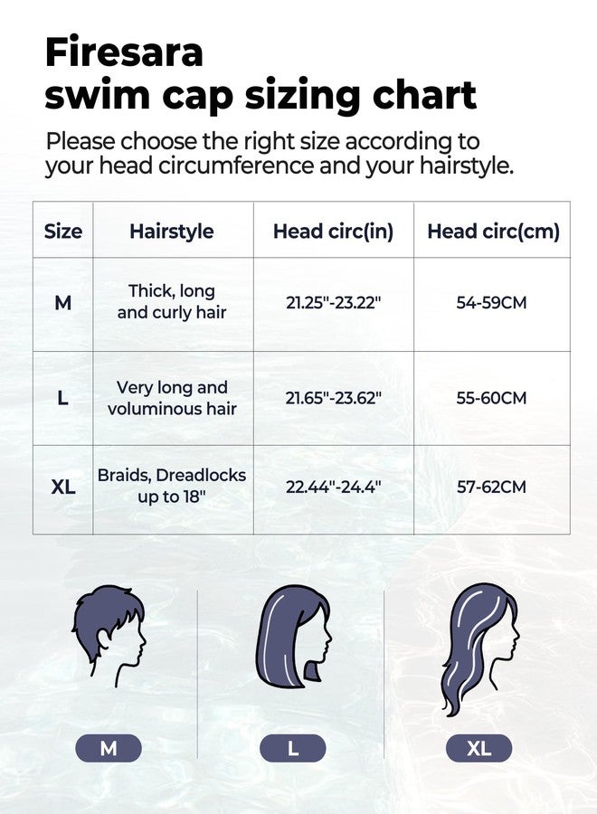 Firesara Fabric Swim Cap, High Elasticity Swimming Cap Keeps Hair Clean Breathable Fit Both Long Hair Short Hair, Swim Caps Woman Girls Men Kids One Size Hat - Image 5