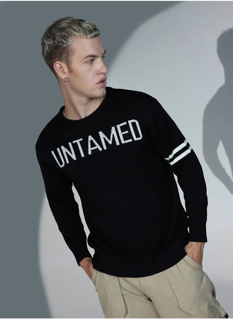 هوبرهولمي Black Sweater For Men